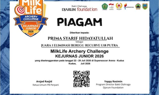 Prima Syarif Hidayatullah Juara I Kejuaraan Nasional Panahan